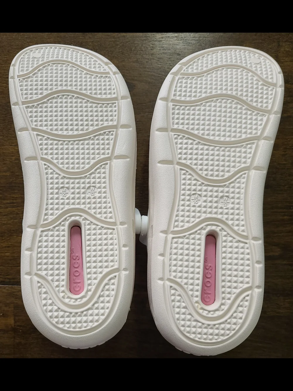 Crocs LiteRide Inmotion Clog Sandals White/Pink Slip On Men's 10 Women's 12